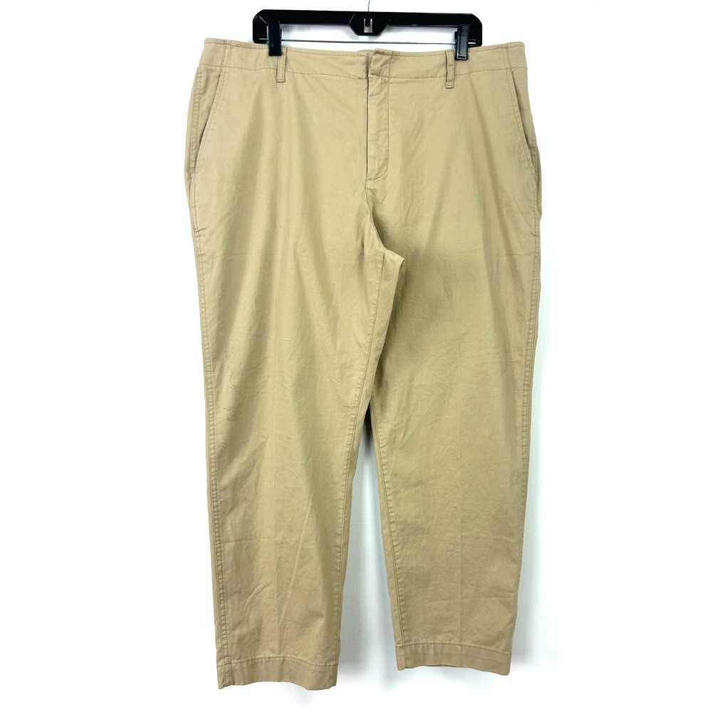 New Gap Womens Downtown Khaki Pants Beige Mid Rise Stretch Size 20 1221N2